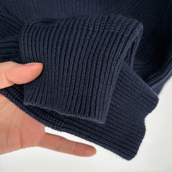 J.CREW | V-Neck Cardigan Knit Sweater Cotton Cashmere Blend in Navy | Sz S - Picture 8 of 11